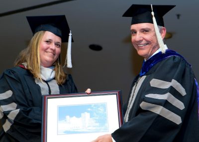 Dr. Melinda McCall with the college dean